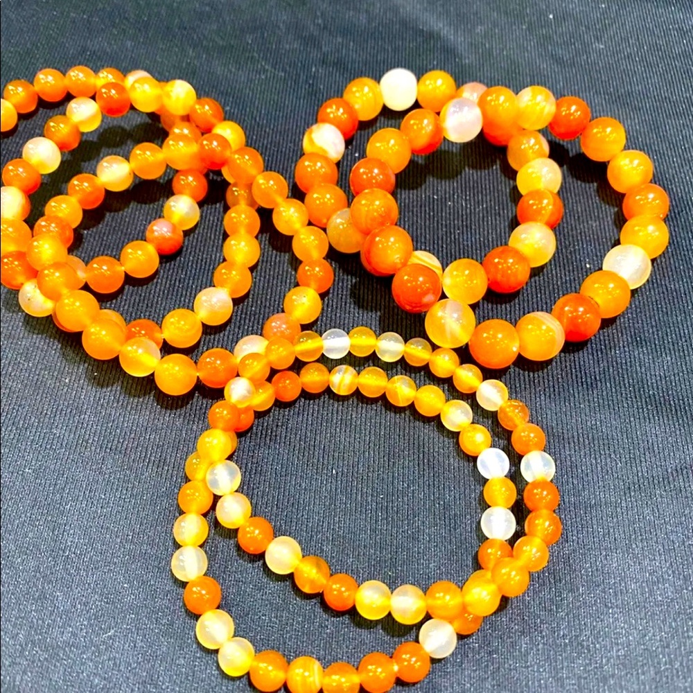 Carnelian Beaded Bracelet